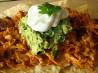 Roast Chicken-Chipotle Nachos With Cilantro-Avocado Crema. Recipe by breezee1984