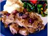 Veal Scaloppine With Grapes and Mushrooms
