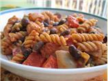 Mexican Pasta and Black Beans (Vegetarian)