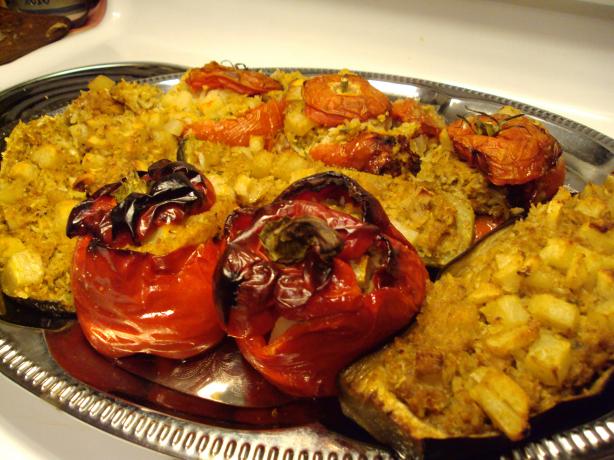 Mum's Yemista (Greek  Stuffed Vegetables With Rice). Photo by Nikoma
