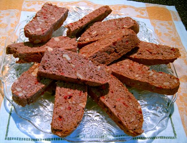 (Chocolate) Cherry Pecan Biscotti. Photo by Mikekey
