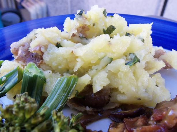 Smashed Red Potatoes With Parmesan Basil Butter. Photo by AZPARZYCH