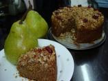Pear Coffee Cake with Ginger Pecan Crunch Topping