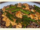 Chicken and Asparagus over Wild Rice