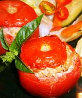 Baked Tuna Filled Tomatoes
