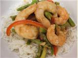 Lime Shrimp With Asparagus. Photo by Picholine