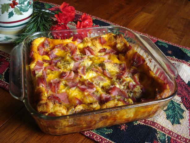 Christmas Breakfast Bacon Casserole. Photo by Pam-I-Am