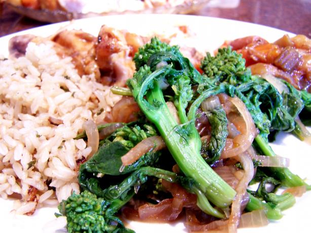Steamed Broccoli Rabe With Garlic. Photo by Rita~