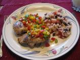 Grilled Chicken With  Corn and Sweet Pepper Relish