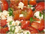 Feta, Tomato, Basil and Olive Salad