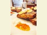 Banana Bread French Toast With Cr&egrave;me Fra&icirc;che