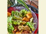 Romaine Salad With Red Onions, Walnuts and Orange Vinaigrette