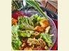 Romaine Salad With Red Onions, Walnuts and Orange Vinaigrette. Recipe by SusieQusie