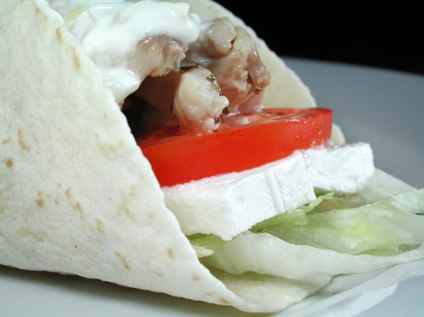 Chicken Souvlaki Wrap. Photo by Chef floWer