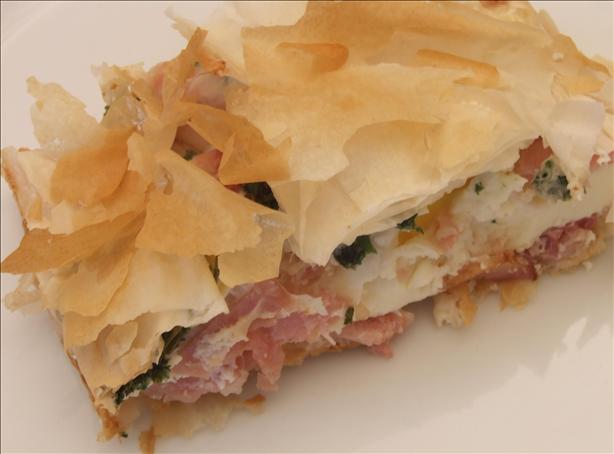 Egg & Bacon Pie. Photo by Peter J