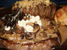 Rib-Eye Steaks W/ Mushrooms, Brandy and Blue Cheese