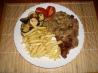 Rib-Eye Steaks W/ Mushrooms, Brandy and Blue Cheese. Recipe by jonesies