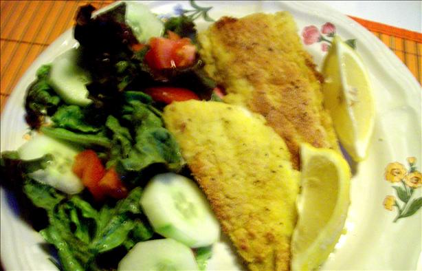 Fish Fillets in Cornmeal (Polenta) Crust. Photo by Marlitt