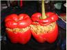 Stuffed Capsicums or Red Bell Peppers. Recipe by **Mandy**