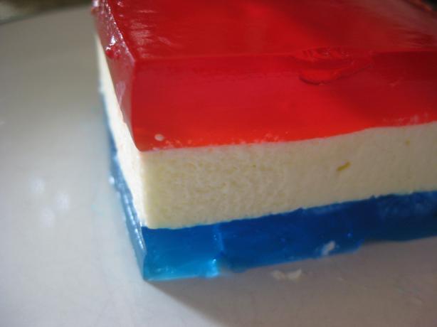 Red, White, and Blue Jello. Photo by jswinks