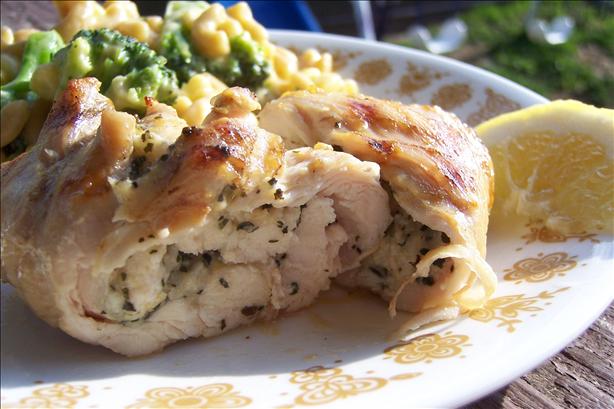 Grilled Basil-And-Garlic-Stuffed Chicken. Photo by Tee Lee