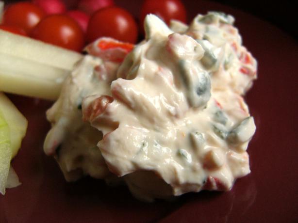 Cream Cheese, Capsicum and Parsley Dip. Photo by Lalaloula