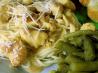Lemon Garlic Chicken over Angel Hair Pasta