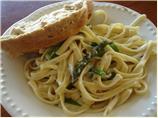 Fettuccine With Asparagus in Lemon Cream Sauce. Photo by carolinajen4