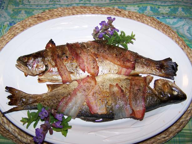 Bacon-Wrapped Trout. Photo by Chef PotPie