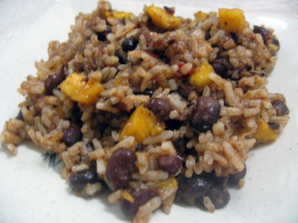 Spicy Black Beans and Rice With Mangoes (Crock Pot). Photo by Enjolinfam