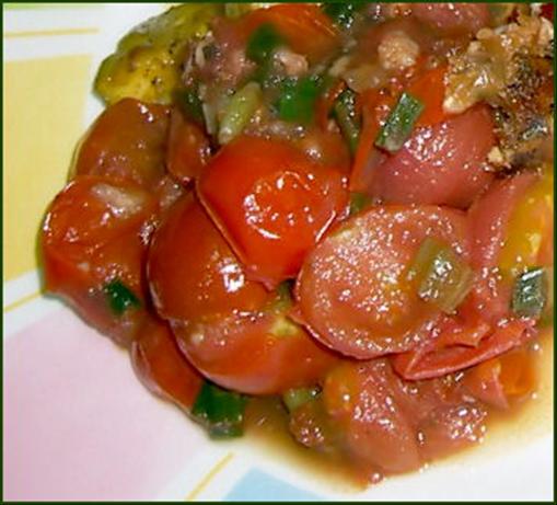 Pan Roasted Cherry Tomatoes. Photo by Kitty Z