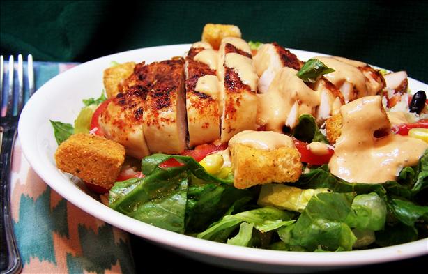 Southwestern Chicken Caesar Salad With Chipotle Dressing. Photo by PaulaG
