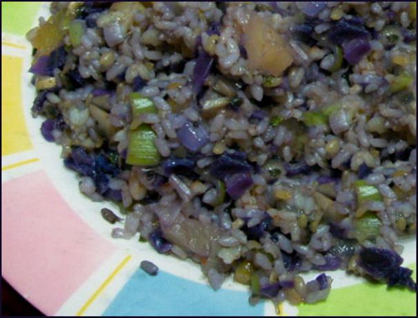 Blue Pineapple Fried Rice. Photo by Kitty Z