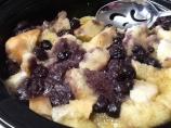 Slow Cooker Raspberry Bread Pudding