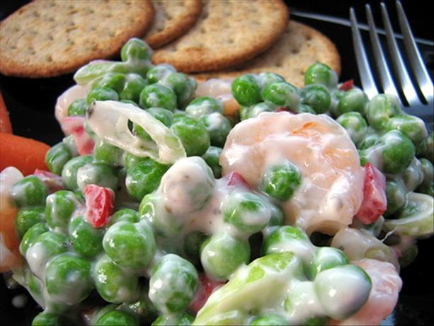 Shrimp Salad With Peas. Photo by Annacia