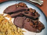 Cured Buffalo Sirloin Roast With Mushroom Jus