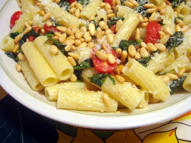 Penne With Spinach and Two Cheeses. Photo by Lori Mama