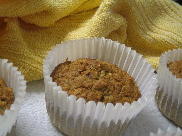 Best Ever Eggless Banana Oatmeal Muffins. Photo by brokenburner
