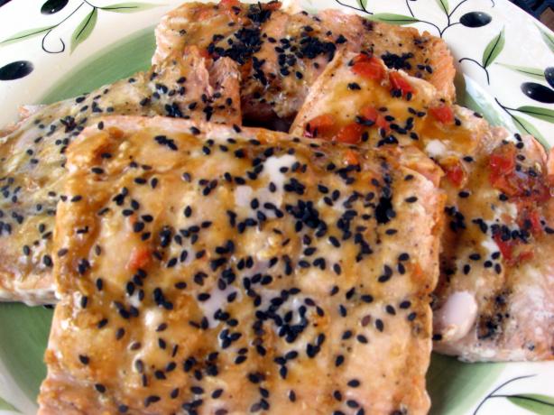 Brown Sugar and Ginger Glazed Salmon. Photo by mary winecoff