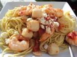Chilli Tomato Prawns and Scallops