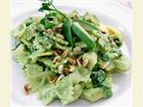 Bow Tie Pasta With Watercress and Avocado Cream Sauce