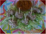 Beef, Ham and Shrimp Balls  (Dominican Republic)