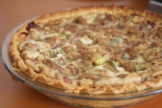 Irene's Rhubarb Custard Pie. Photo by Enjolinfam