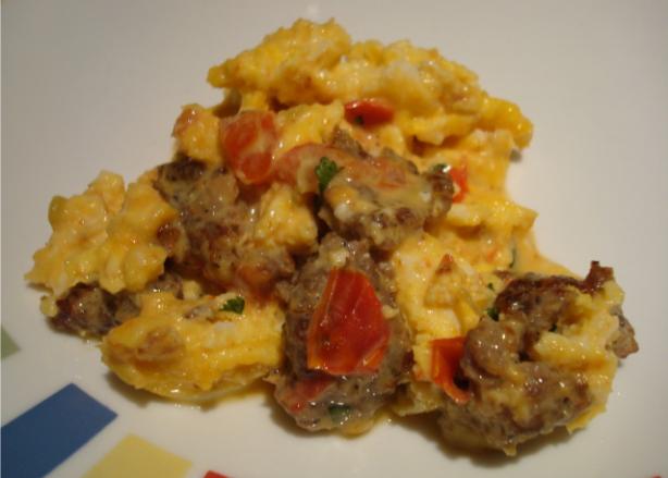 Tex Mex Scrambled Eggs. Photo by Starrynews
