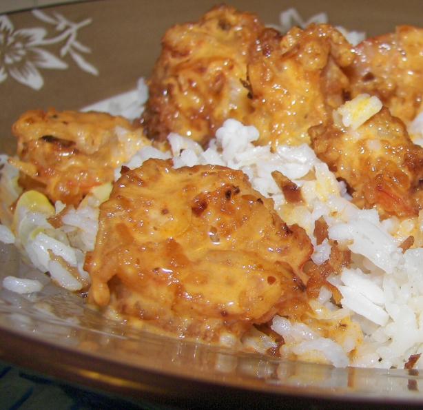 Coconut Shrimp With Red Curry Sauce. Photo by Baby Kato