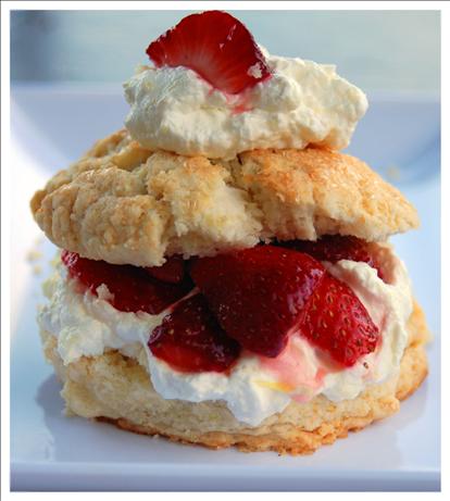 Strawberry Shortcake With Meyer Lemon Cream. Photo by Dine & Dish