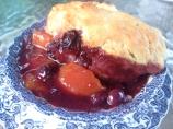 Old Fashioned Peach & Blueberry Cobbler