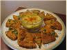 Cilantro Hummus With Crispy Garlic Pita