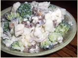 Broccoli, Cauliflower and Feta Salad