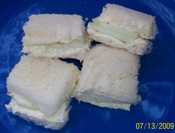 Cucumber and Cream Cheese Tea Sandwiches. Photo by internetnut